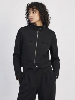 Zara NWT XS  Neoprene effect jacket
